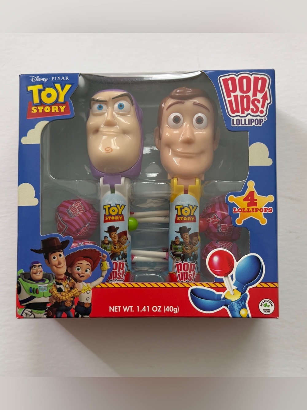Toy Story Pop Ups Lollipop Set Buzz Lightyear Woody Disney Pixar RARE - Picture 1 of 5